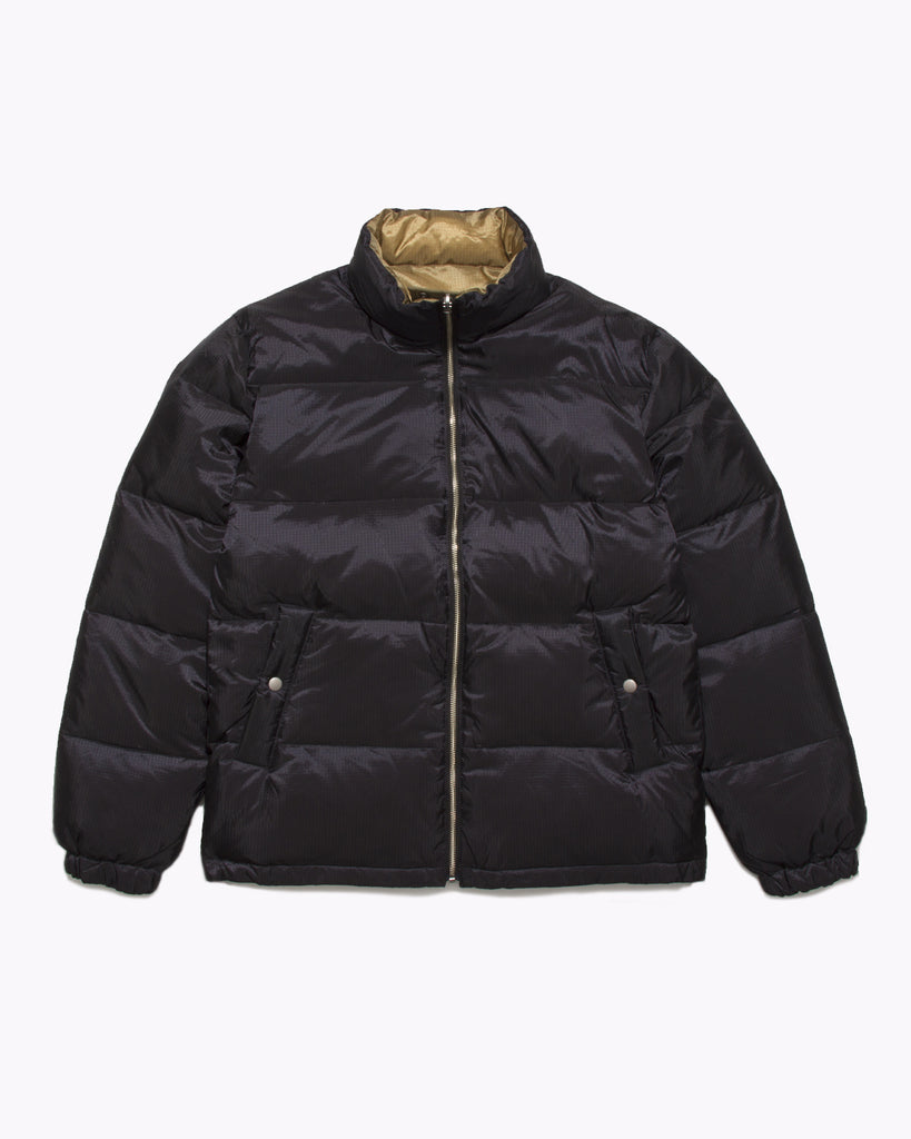 Reversible Puffer Jacket - Black / Moss