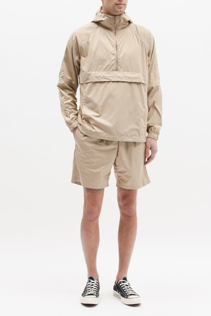 Nylon Popover Jacket - Beige - Maiden Noir