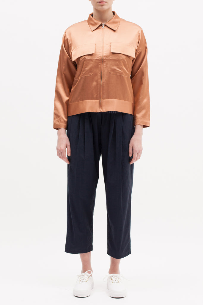 Satin Garage Jacket - Coral W - Maiden Noir