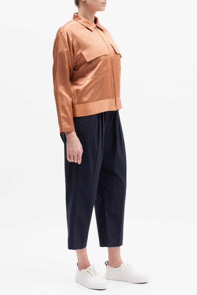 Satin Garage Jacket - Coral W - Maiden Noir