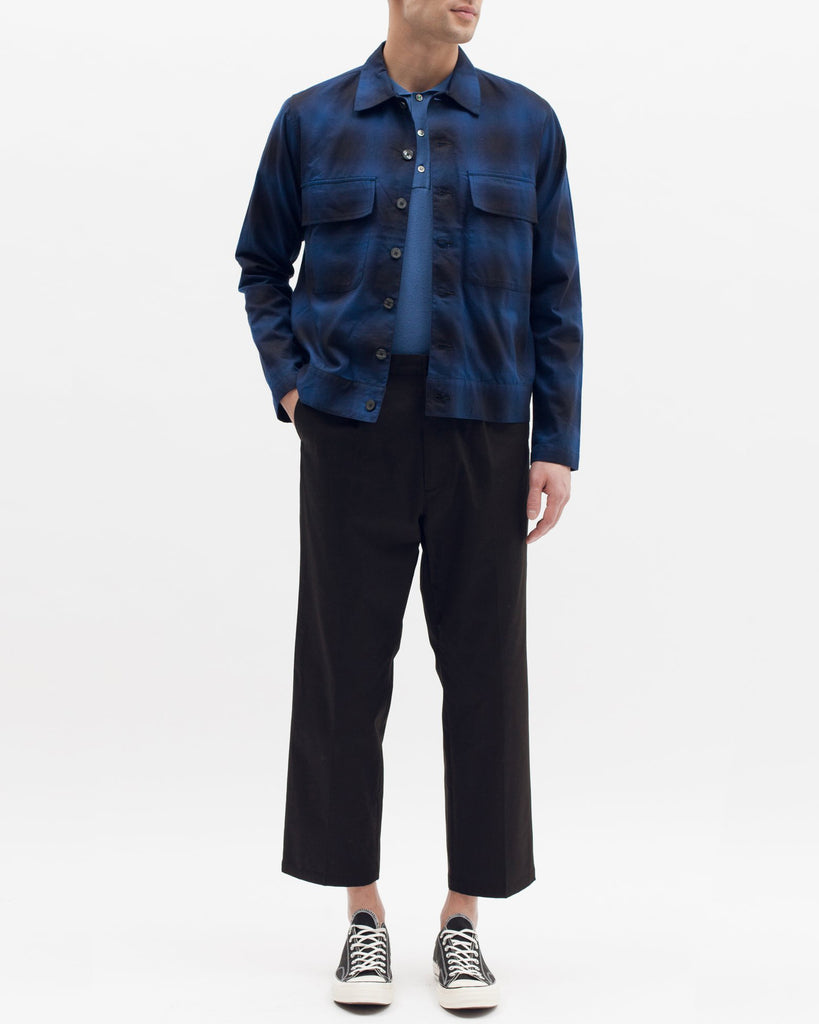 Ombre Garage Shirt - Navy - Maiden Noir