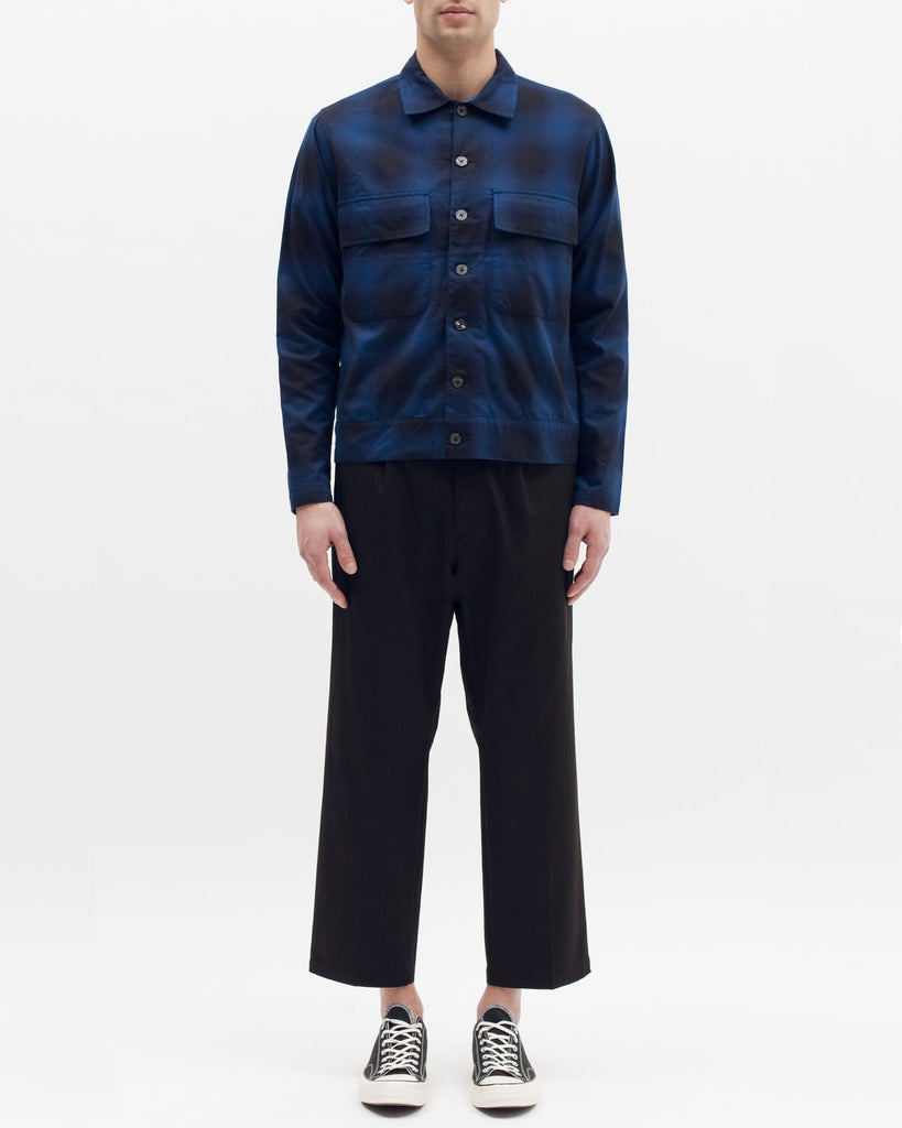 Ombre Garage Shirt - Navy - Maiden Noir