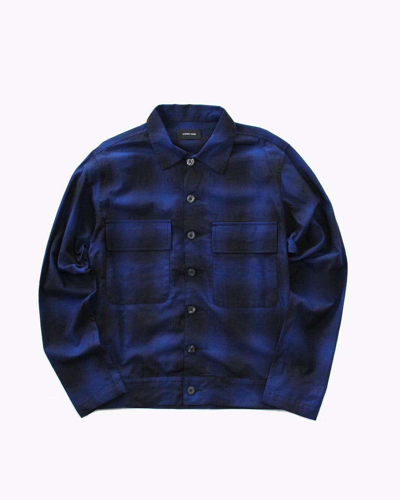 Ombre Garage Shirt - Navy - Maiden Noir