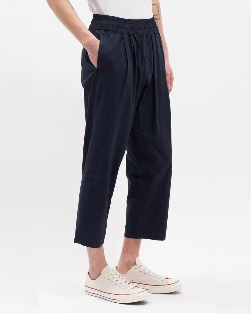 Cropped Trouser - Navy - Maiden Noir