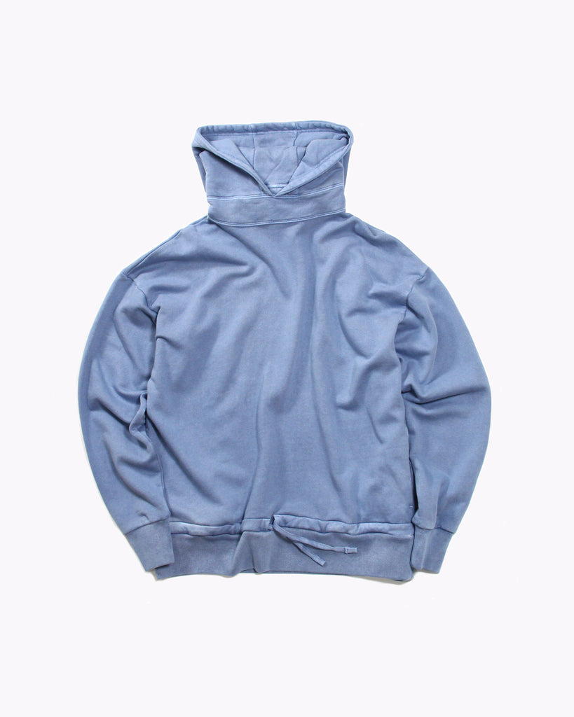 Overdyed Hoodie Fleece - Dusty Blue - Maiden Noir