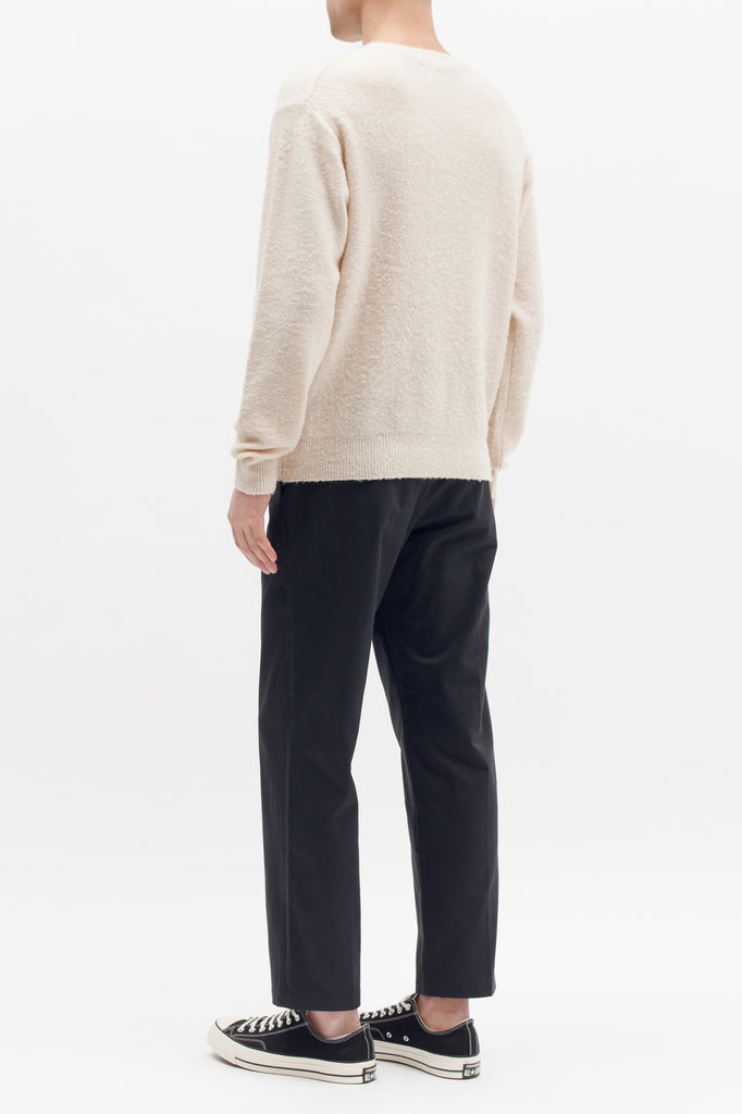 Piled Crew Sweater - Natural - Maiden Noir