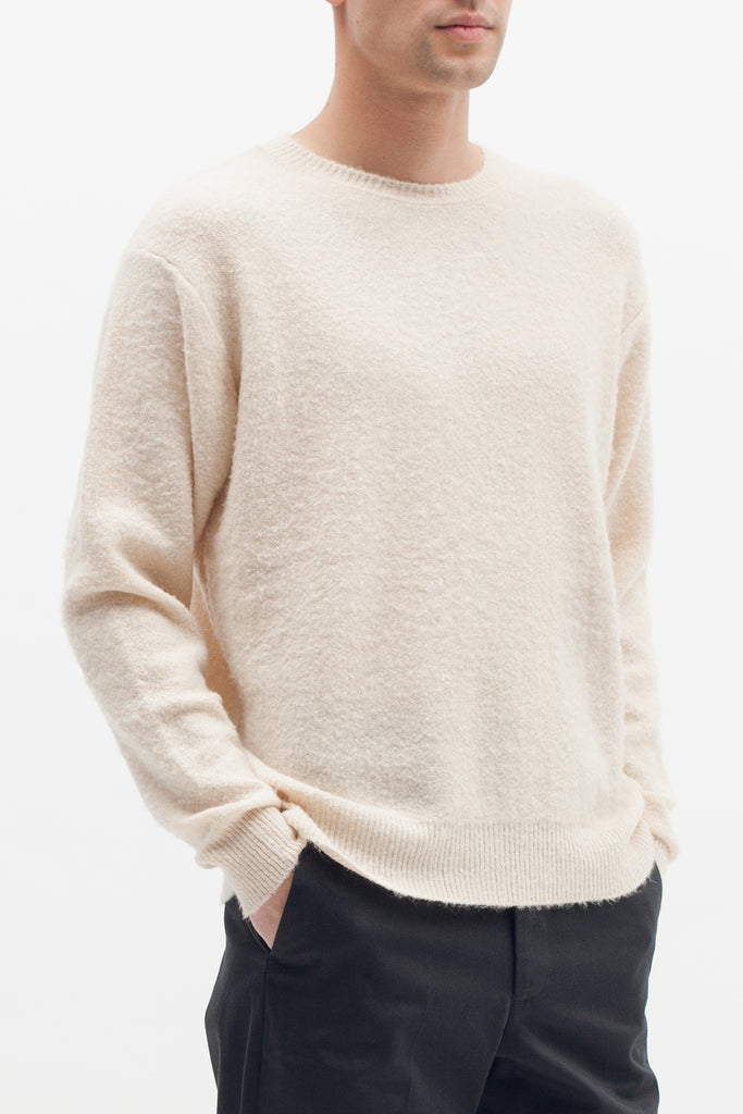 Piled Crew Sweater - Natural - Maiden Noir