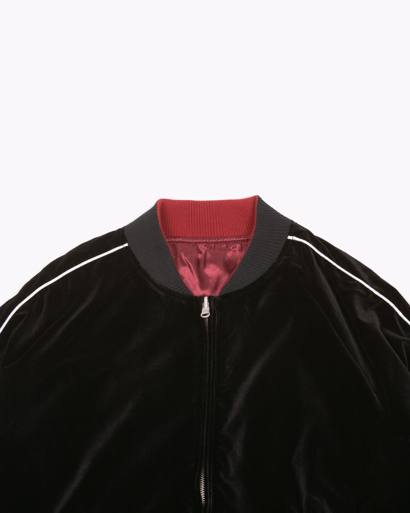 Velvet Bomber - Black/Burgundy