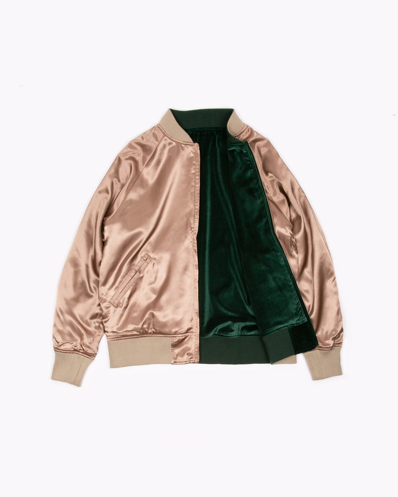 Velvet Bomber Reversible - Pine/Champagne