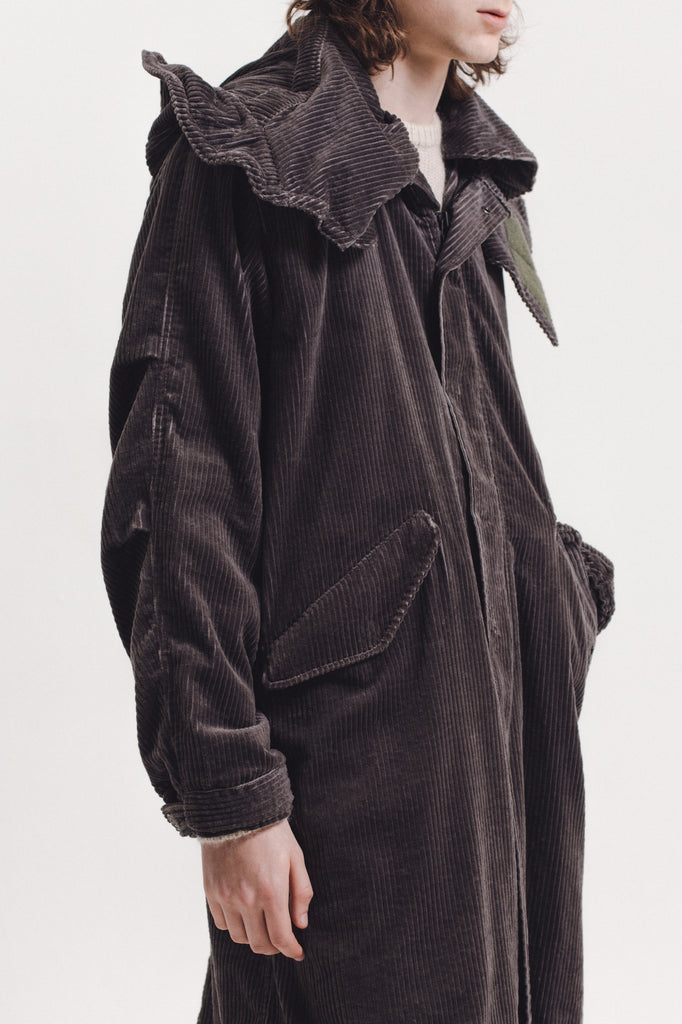 Corduroy Mod Coat - Grey - [product _vendor]