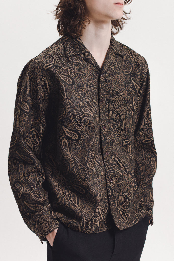 Paisley LS  Shirt - Brown - [product _vendor]