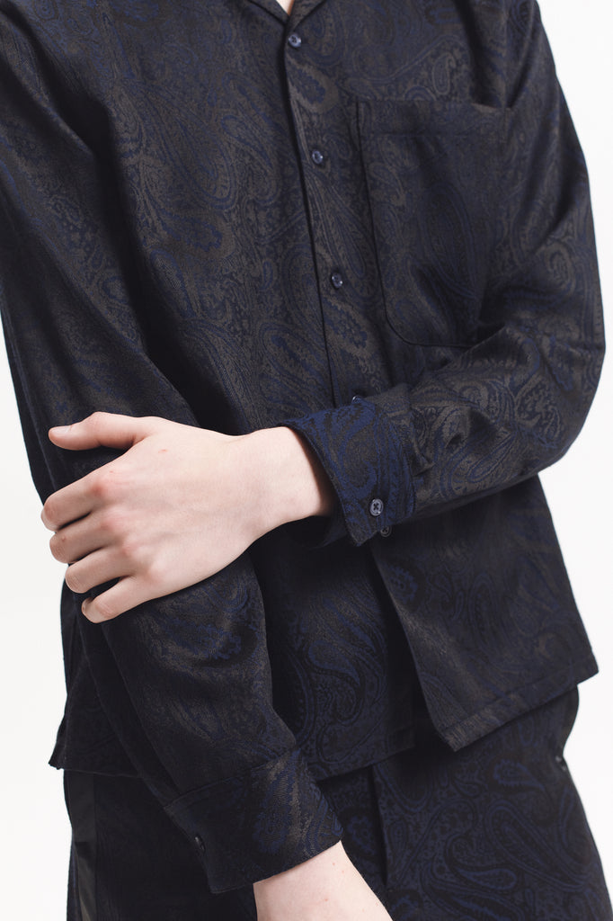 Paisley LS  Shirt - Navy - [product _vendor]