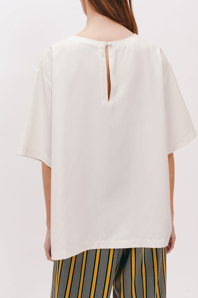 Rayon Silk SS Shirt - Off White - [product _vendor]