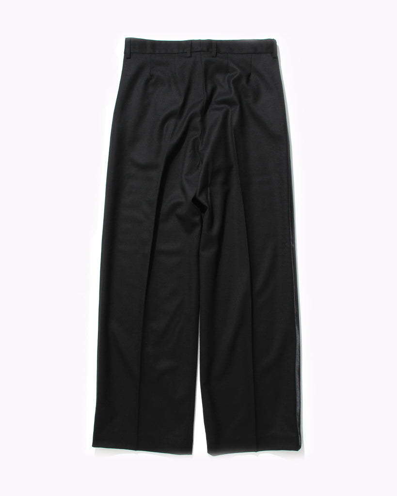 Pleated Tuxedo Trouser - Black