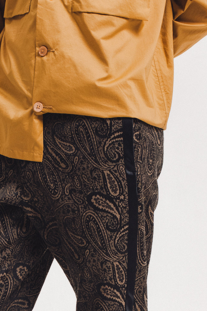 Wool Paisley Trouser - Brown - [product _vendor]