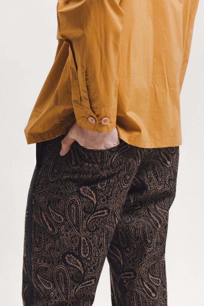 Wool Paisley Trouser - Brown - [product _vendor]