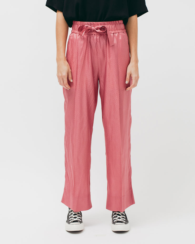 Tile Long Trouser - Coral - Maiden Noir