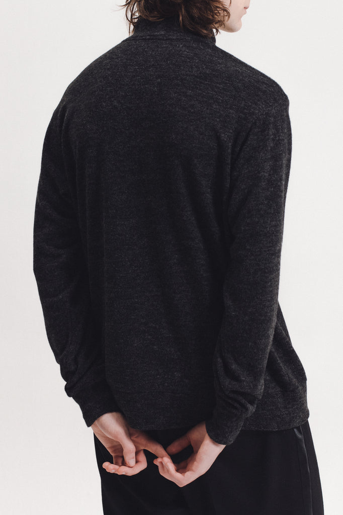 Brush Mock Neck - Charcoal - [product _vendor]