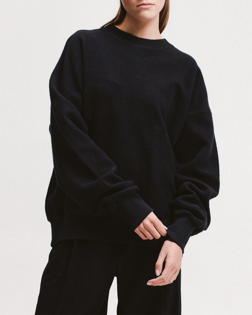 Reversible Crew Fleece - Black