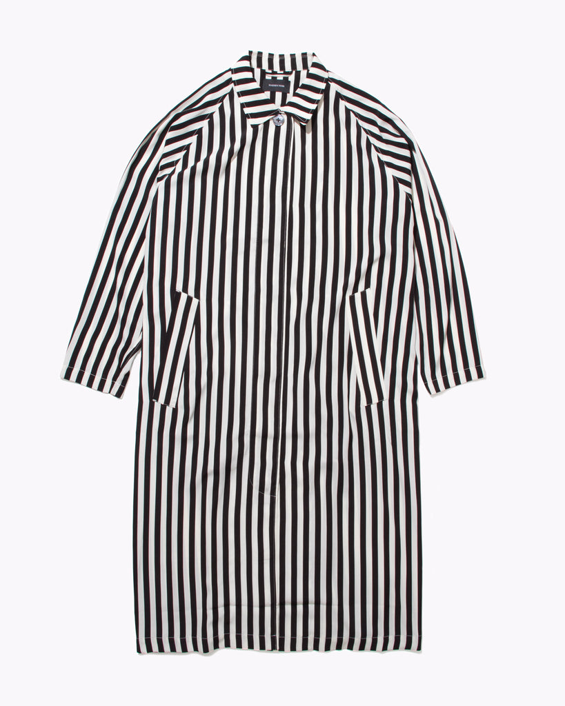 Long Overcoat - Black Stripe W