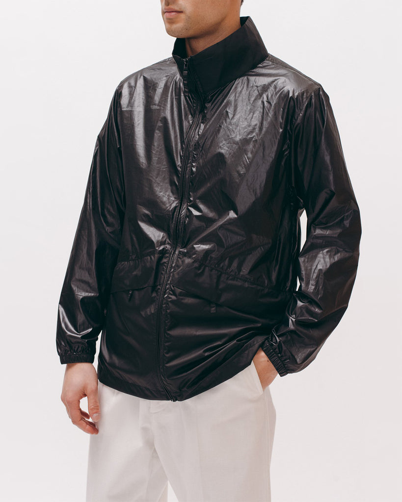 Nylon Warm Up Jacket - Black - [product _vendor]