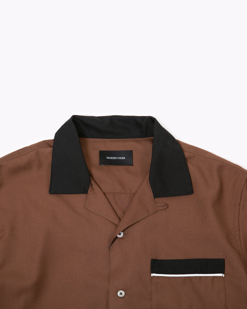 Rayon Bowling Shirt - Brown