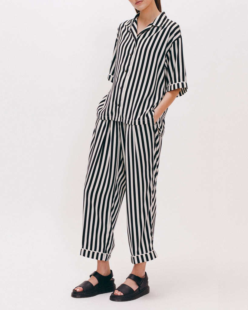 Pajama Shirt - Black Stripe - [product _vendor]