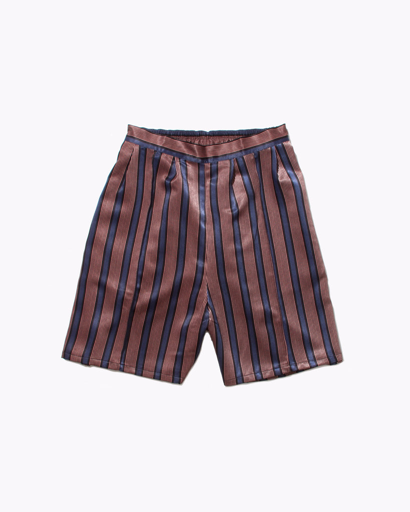 Stripe Rayon Short - Navy W