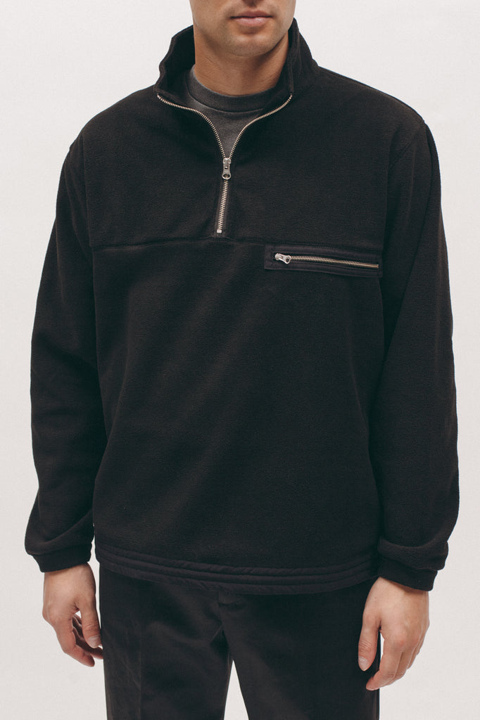 Polar Fleece Popover- Black - [product _vendor]