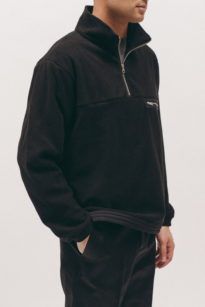 Polar Fleece Popover- Black - [product _vendor]