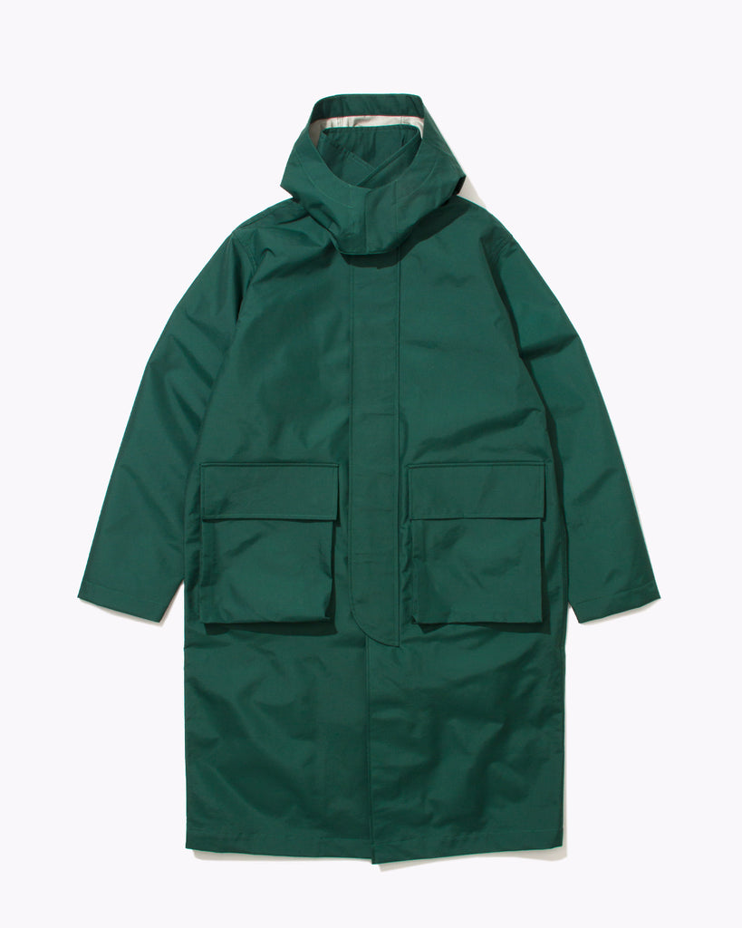 Hooded Mac Coat - Evergreen