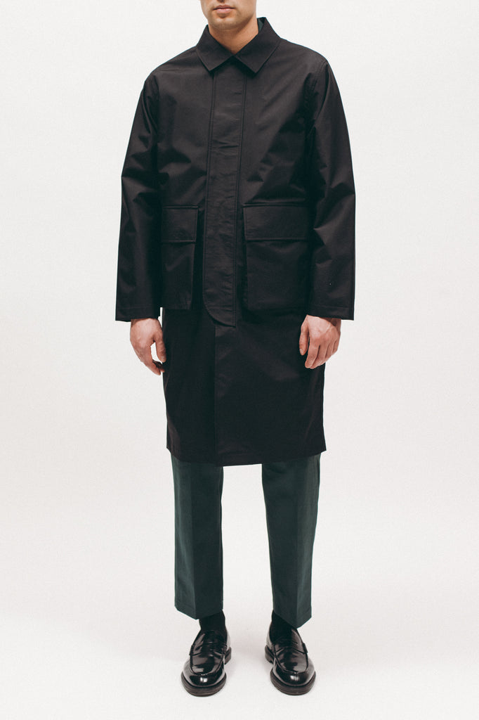 Hooded Mac Coat - Black - [product _vendor]