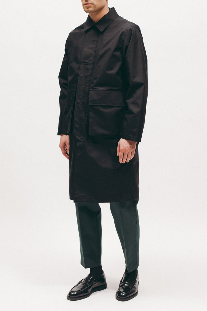 Hooded Mac Coat - Black - [product _vendor]