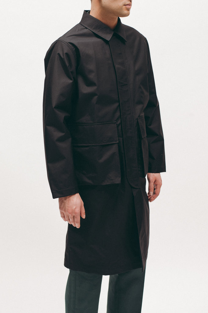 Hooded Mac Coat - Black - [product _vendor]