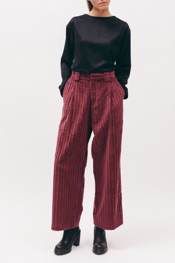 Cord Trouser - Dark Rose - [product _vendor]