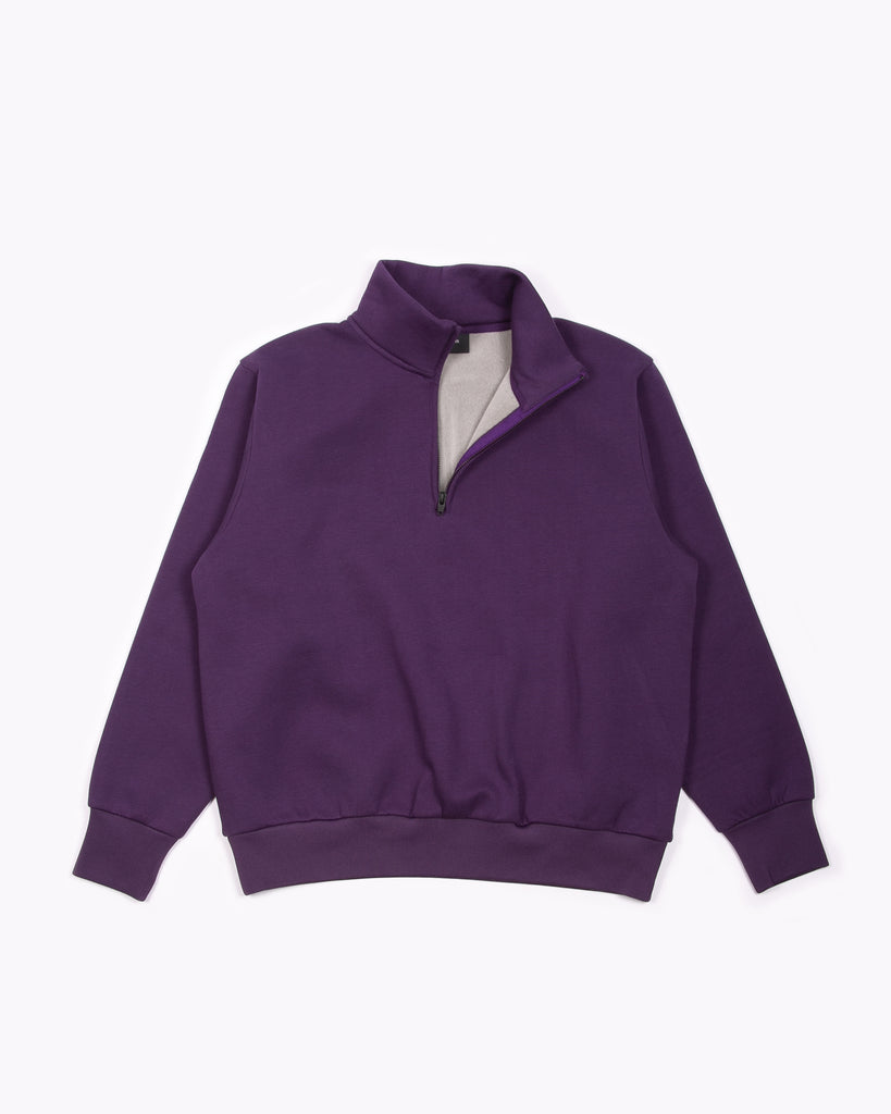 Zip Mock Poly Fleece - Lavender