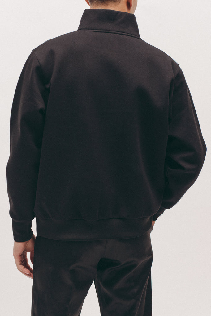 Zip Mock Poly Fleece - Black - [product _vendor]