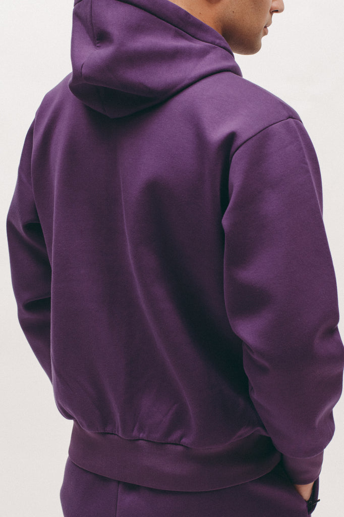 Hoodie Poly Fleece - Plum - [product _vendor]