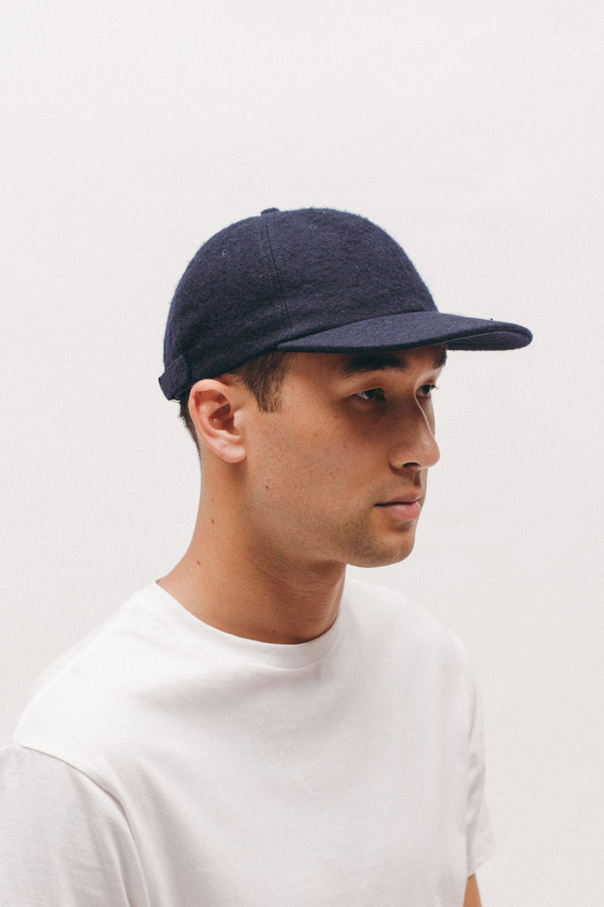 Brushed Wool Ball Cap - Navy - [product _vendor]