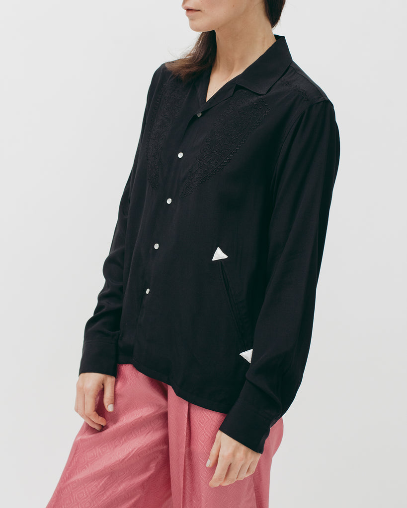 Parque L/S Shirt - Black - Maiden Noir