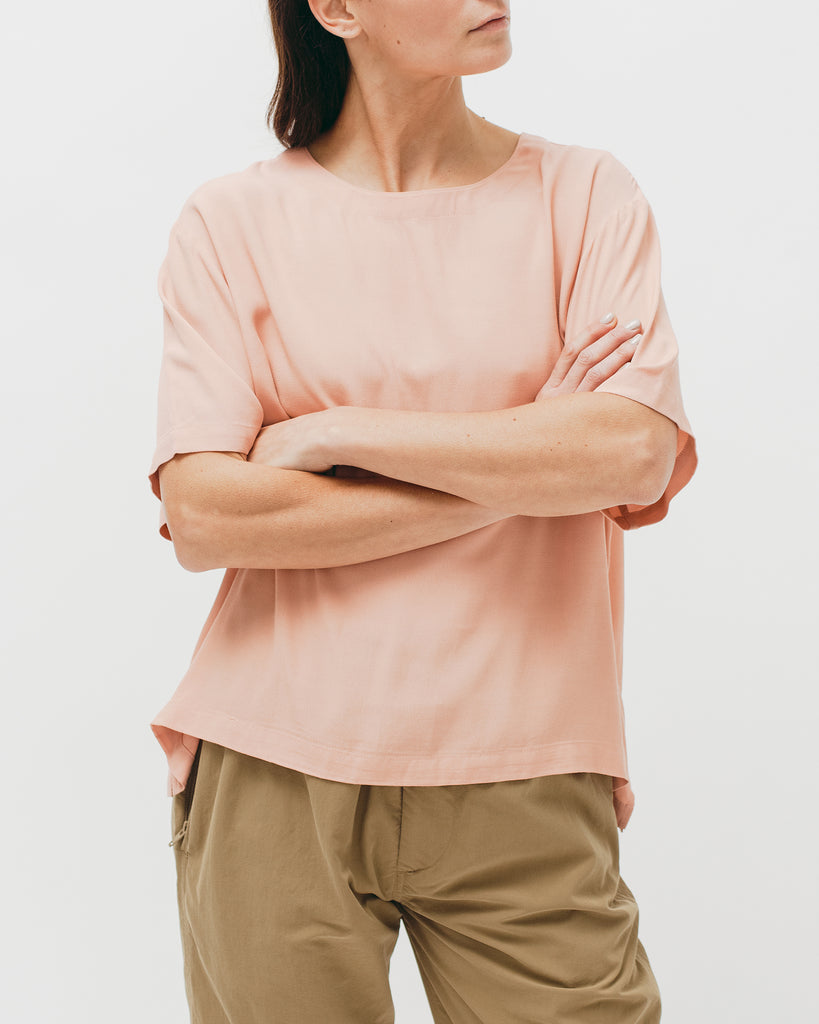 Crepe Rayon S/S Shirt - Coral - Maiden Noir