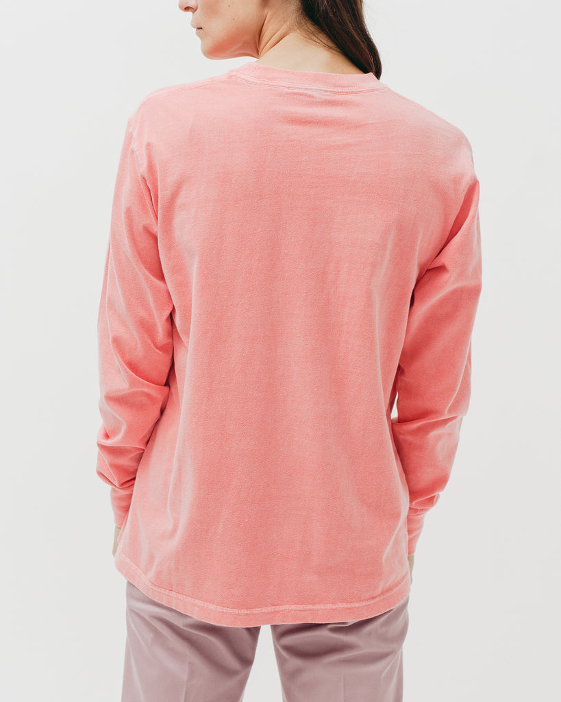 Natural Dyed Block L/S Jersey - Coral - Maiden Noir