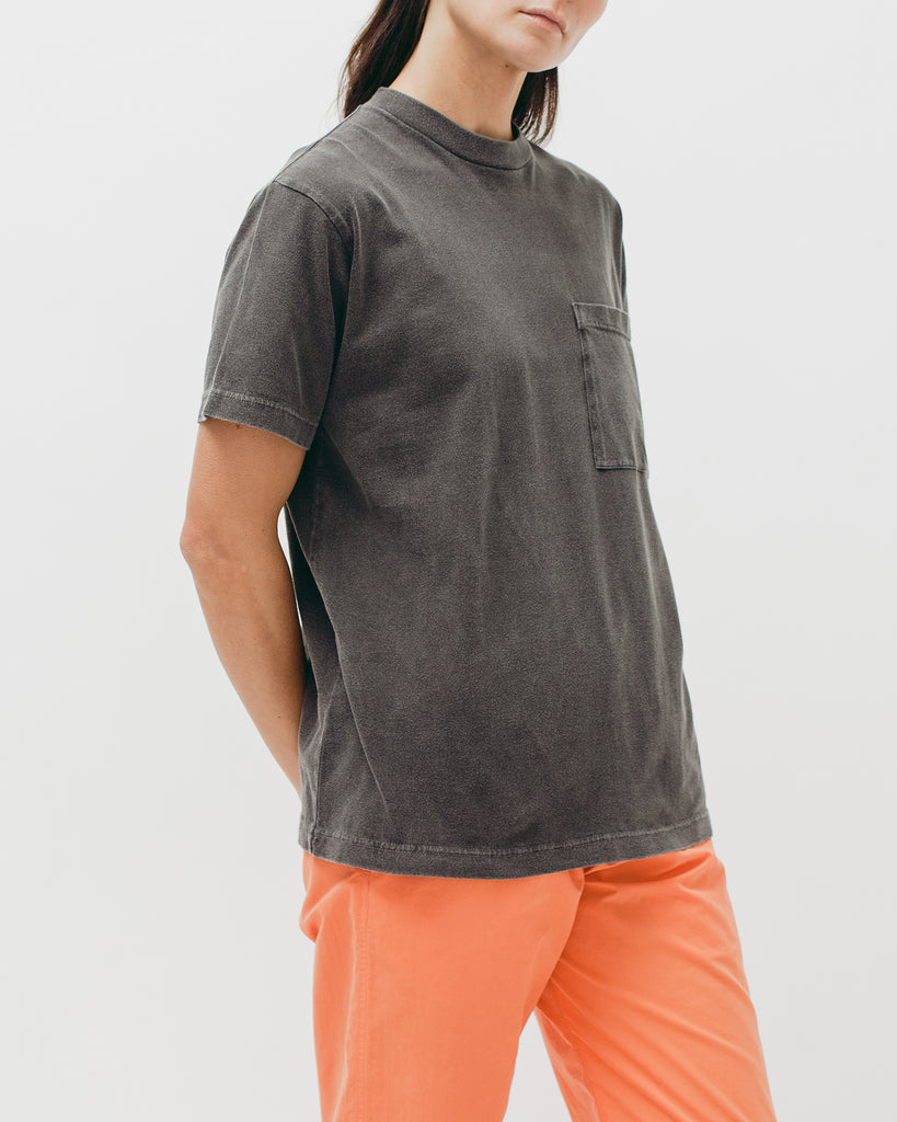 Natural Dyed Block S/S Jersey - Charcoal - Maiden Noir