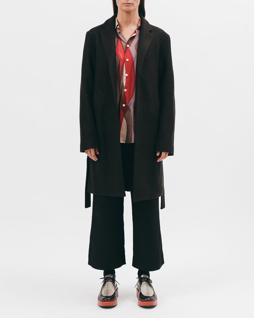 Belted Overcoat - Black - [product _vendor]