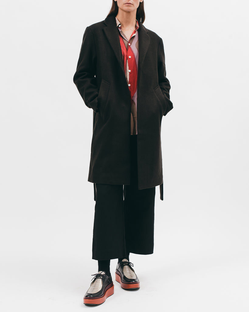 Belted Overcoat - Black - [product _vendor]
