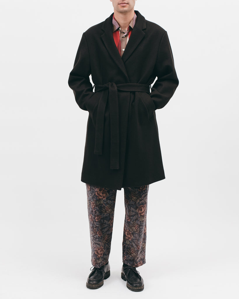 Belted Overcoat - Black - [product _vendor]