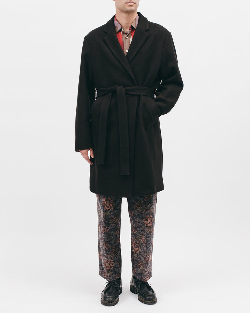 Belted Overcoat - Black - [product _vendor]