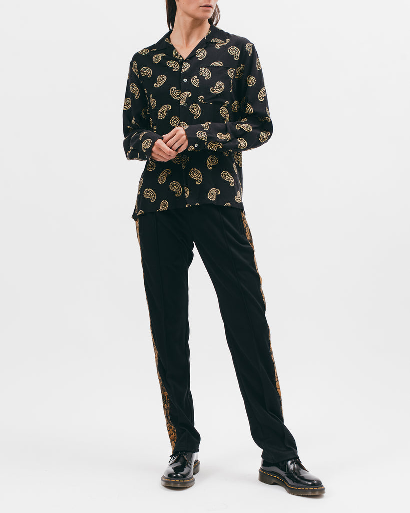 Paisley Rayon LS Shirt - Black - [product _vendor]
