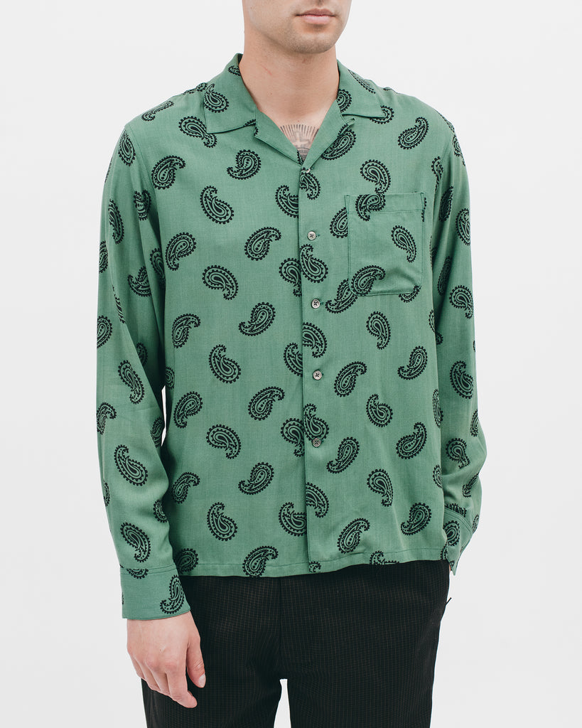 Paisley Rayon LS Shirt - Jade - [product _vendor]