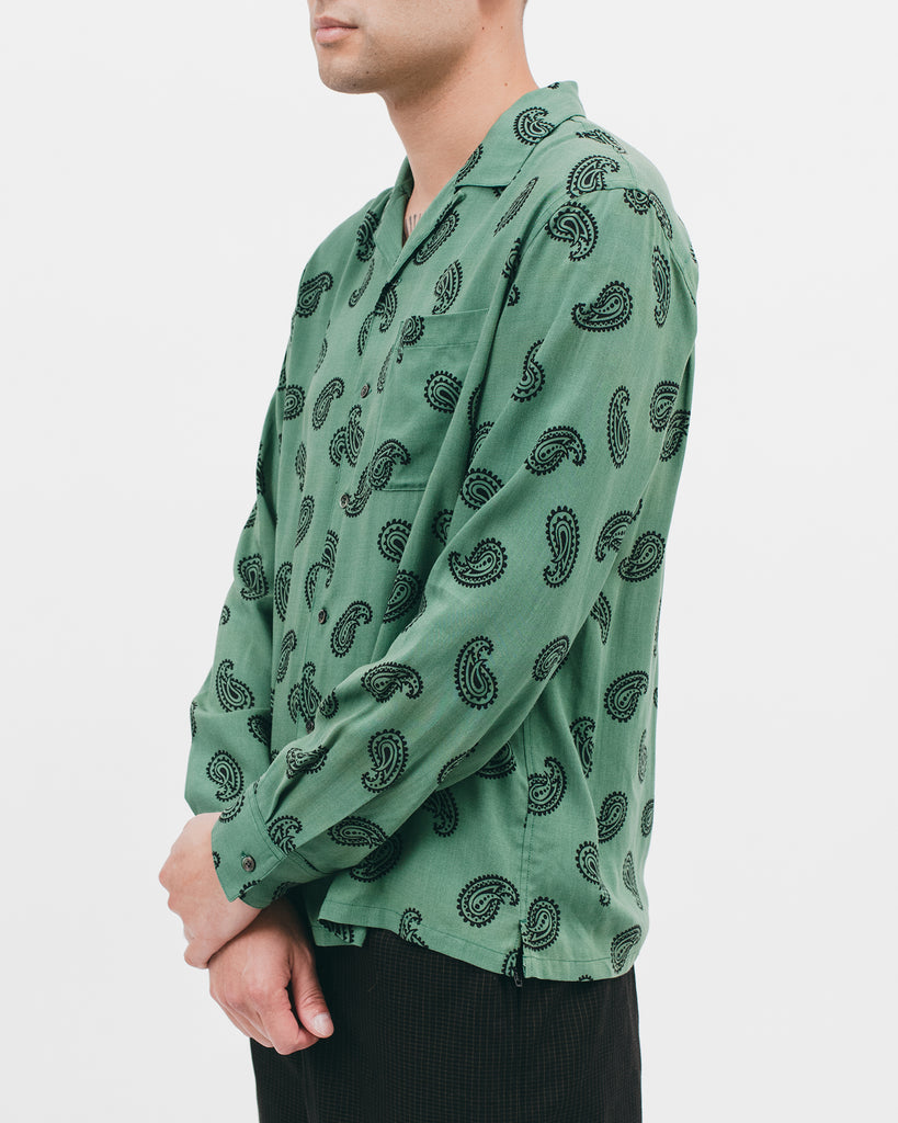 Paisley Rayon LS Shirt - Jade - [product _vendor]